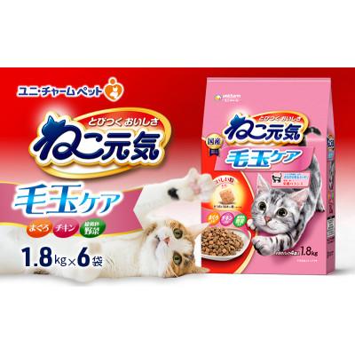 ふるさと納税 伊丹市 ねこ元気 毛玉ケア まぐろ・チキン・緑黄色野菜入り 1.8kg×6袋[54030480]