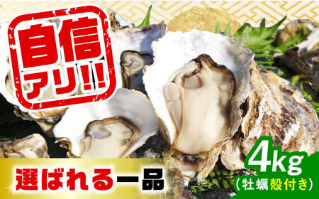 特選 牡蠣三昧！【生牡蠣】広島牡蠣　殻付き4kg  人気 かき 広島 料理 簡単 レシピ 海鮮 ギフト 広島県産 江田島市/株式会社門林水産[XAO010]