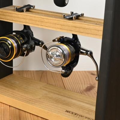 ふるさと納税 横手市 WOOD WORKS リールスタンドAタイプ/Lサイズ【本体カラー:ライトブラウン×ブラックウッド】 |  | 01