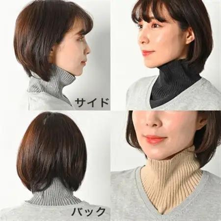 日本製 オーガニックコットン ネックウォーマー (つけ襟) 生成 (6650-7374)【1618065】