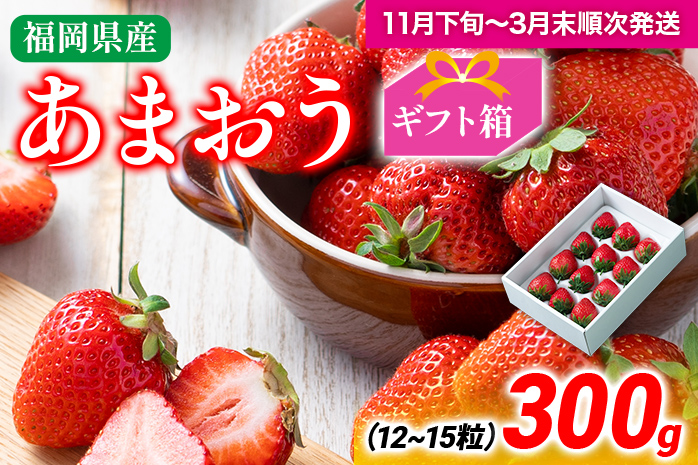 あまおう ギフト箱 約300g 苺 果物 冷蔵 箱入り ギフト 贈り物 送料無料 イチゴ フルーツ ※北海道・沖縄・離島は配送不可 大木町産 南国フルーツ CO005