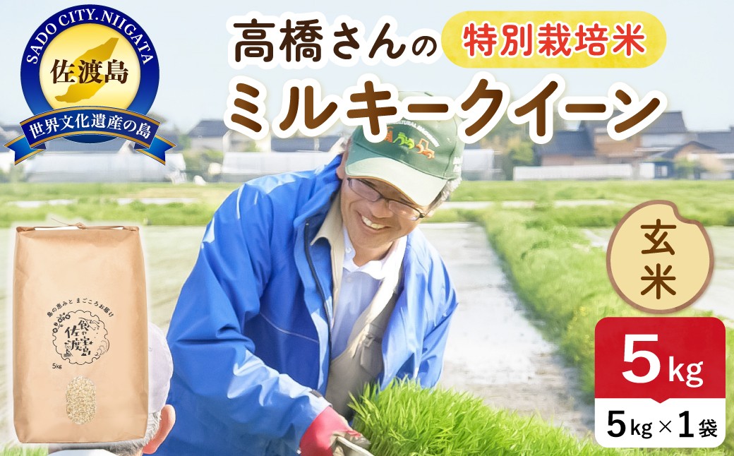 
                  佐渡島産ミルキークイーン 玄米5kg 令和7年産 特別栽培米 単一原料米 | 新潟県産ミルキークイーン 新潟産ミルキークイーン 佐渡産ミルキークイーン みるきーくいーん お米 米 玄米 げんまい 水稲うるち玄米 ブランド米 おこめ コメ 5キロ もちもち 世界農業遺産 にいがた さど 新潟県 佐渡市
                