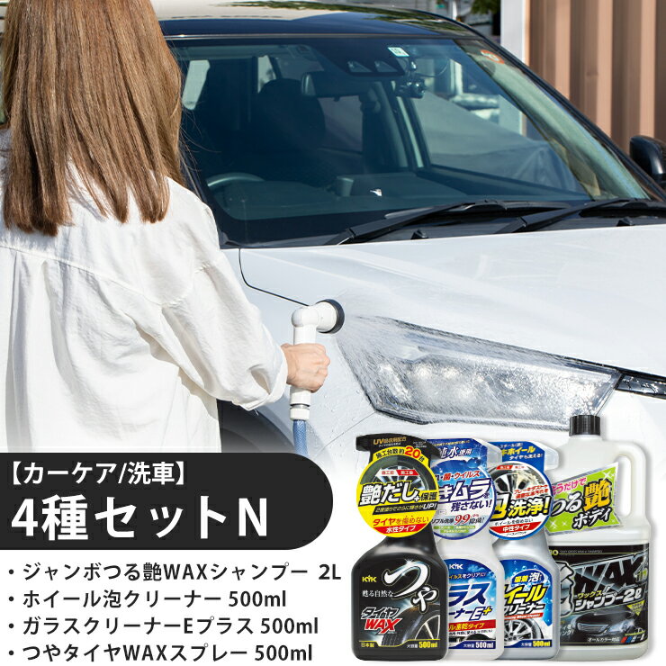 【ふるさと納税】【カーケア／洗車】4種セットN　【掃除】車【洗車】 自動車 水垢 大容量 【カーケア】【大掃除】掃除 グッズ 日用品 洗車用品 洗剤 車用洗剤 汚れ落とし 本体 大 生活用品 液体洗剤 家族 家庭 消耗品 まとめ買い 詰め合わせ セット