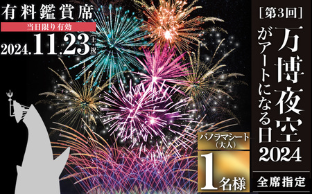 ＜パノラマシート(大人)：代替品B＞万博夜空がアートになる日2024 鑑賞チケット(1枚・1名様分) 体験チケット 利用券 花火 花火大会 音楽 万博 万博公園 万博記念公園 クーポン【m62-03-