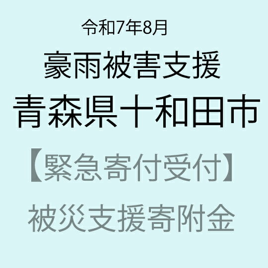 【ふるさと納税】【令和7年8月豪雨被害支援緊急寄附受付】青森県十和田市市災害応援寄附金（返礼品はありません）