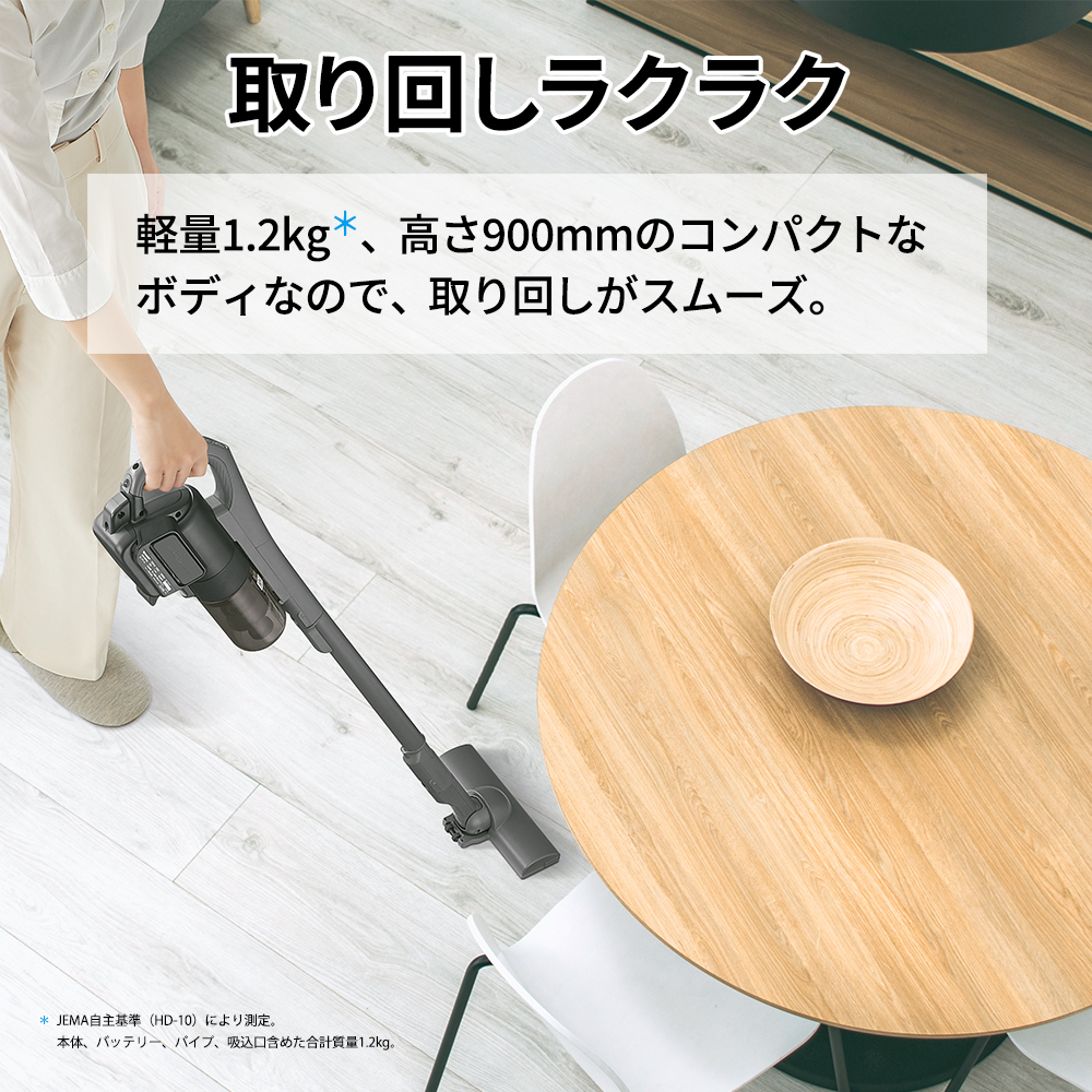 Q105(ピンク)　SHARP コードレススティック掃除機 EC-PT3-P（アッシュピンク）