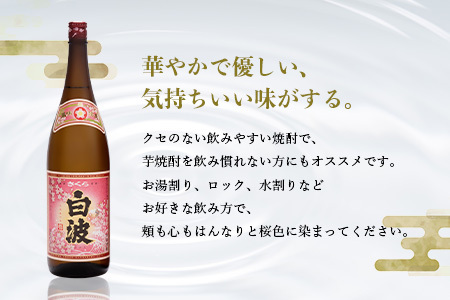 枕崎の定番焼酎【さくら白波】1800ml×2本セット【薩摩焼酎】A6-96【1621063】