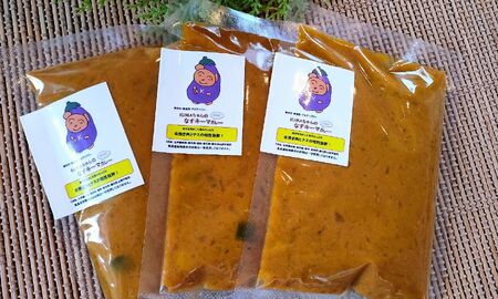 素材にこだわった！ なす キーマ カレー（ 黒潮町産 天日塩 使用） 5食 セット〔冷凍〕 スパイス ［1611-2］