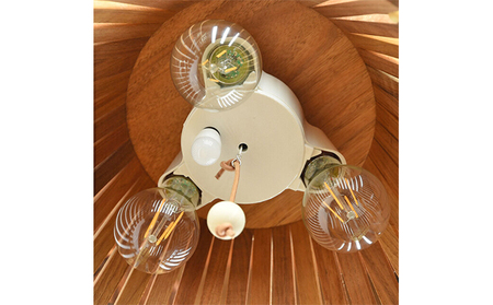 【YARN】ウッドビーズシリーズ　スリットからこぼれる光が美しいランプ【L】