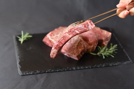 ＜宮崎県産黒毛和牛（経産牛）ヒレステーキ4枚＞(計約600g・約150g×4P)マキシマムスパイス(小袋)付き 国産 九州産 牛肉 精肉 ヒレ フィレ 赤身 希少部位 ステーキ 焼肉 アウトドア 調味