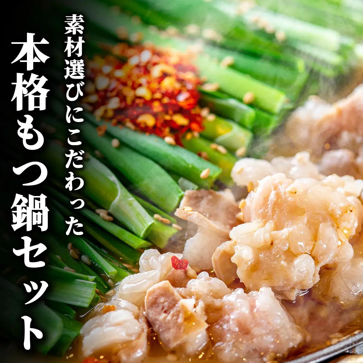 和牛 もつ鍋セット 醤油味 (ちゃんぽん麺つき) 9人前【HD012】