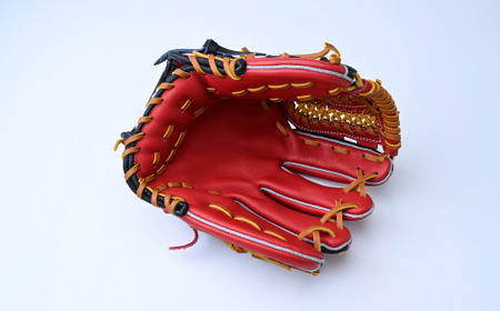 【赤×紺】一富士 軟式グラブ 内野手オールラウンド用 カラー グラブ  野球 内野手 野球グローブ 池北工房 埼玉県 上尾市