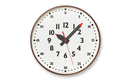 fun pun clock BW ブラウン /Lサイズ（YD14-08 L BW）Lemnos レムノス  時計 [№5616-1674]