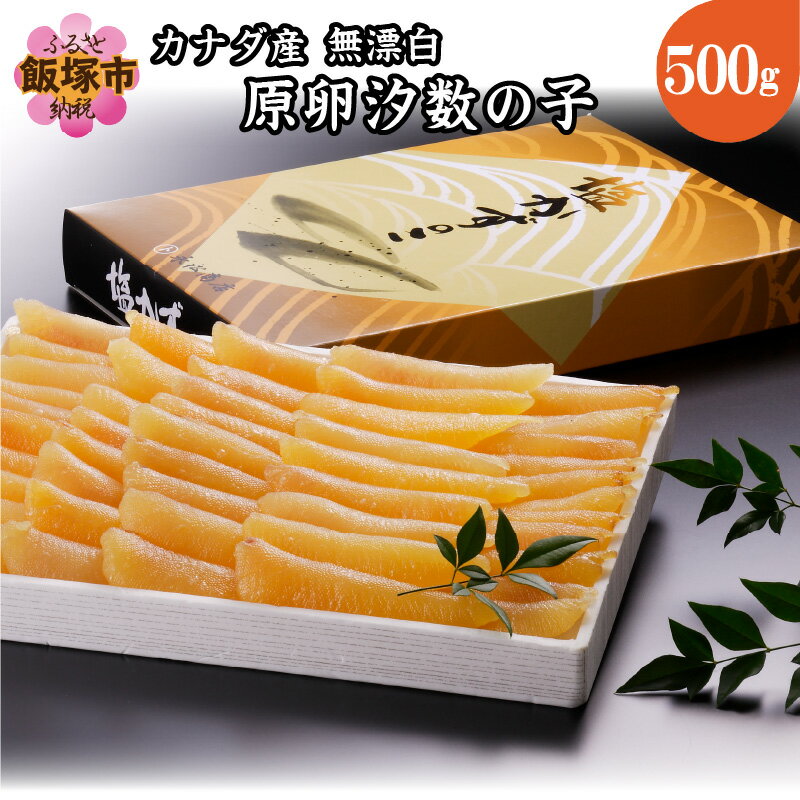 【ふるさと納税】カナダ産 無漂白 原卵汐数の子 500g 数の子 かずのこ 塩数の子 塩かずのこ つまみ 海鮮 おせち 魚卵【A7-027】