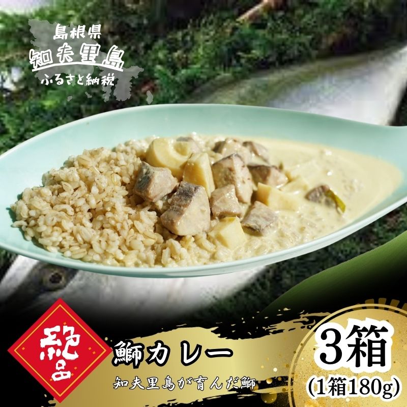 【ふるさと納税】漁師直送 知夫里島オリジナル鰤カレーセット 3食パック ココナッツ風味 隠岐 知夫里島 本格カレー