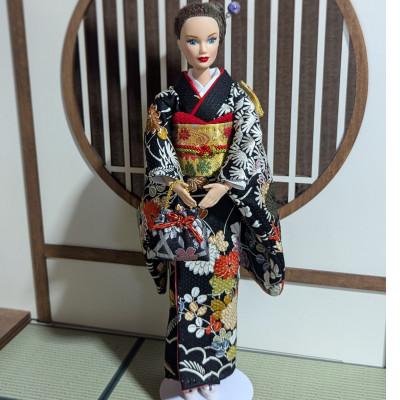 ふるさと納税 松崎町 ドール着物　〜着せ替え人形の小さな着物と帯セットR〜