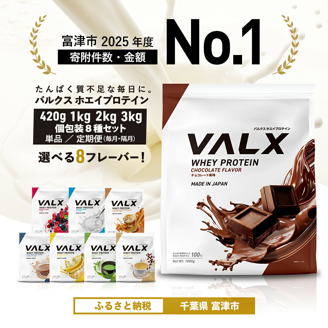 【ふるさと納税】【期間限定寄附額】プロテイン VALX ホエイプロテイン バルクス ホエイ 10000円 1kg 2kg 3kg 420g 定期便 個包装 人気 国産 筋トレ トレーニング 美容 チョコレート ベリー ヨーグルト カフェオレ バナナ 抹茶 キャラメルマキアート ロイヤルミルクティー