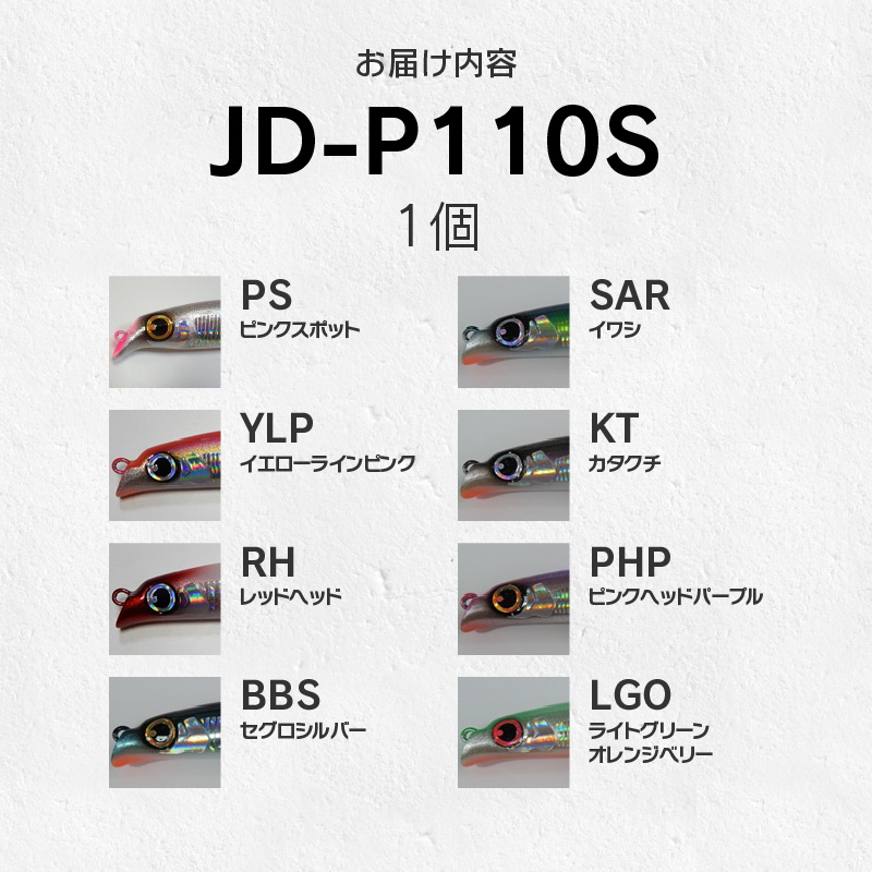 ルアー(JD-P110S)　レッドヘッド_FCLLABO JD-P110S ルアー シンキング 推奨レンジ アンダー サーフェス トゥイッチ ジャーク デッドスロー 選べる カラー ピンク スポット 