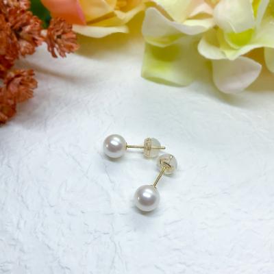 ふるさと納税 甲府市 K18 あこや真珠 パールピアス 5.5mm (PE1060KD-5.5mm) |  | 01