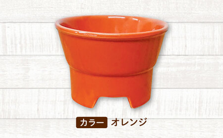 美濃焼 陶器製ペット用フードボウル【丸高台フードボウル(M/オレンジ)pet112】【1437665】