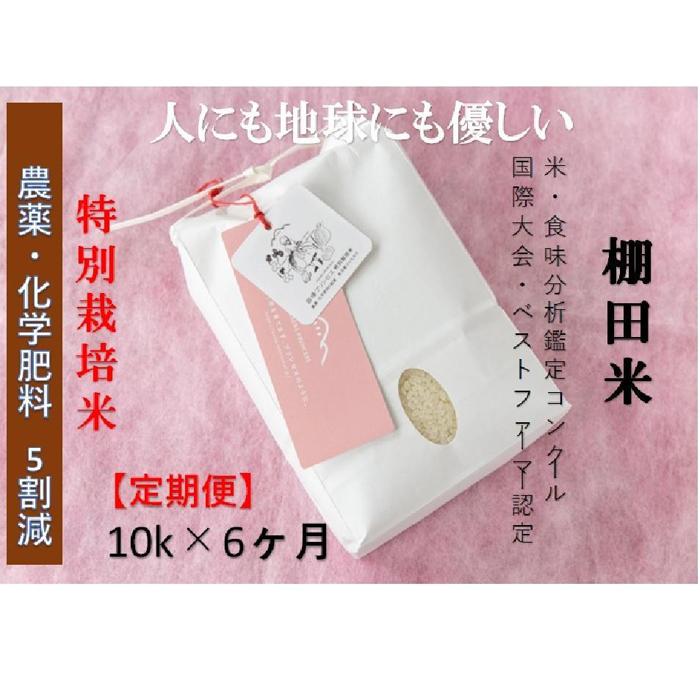 【ふるさと納税】【2025年産新米】【6ヶ月定期便】【農薬化学肥料5割減】魚沼コシヒカリ 苗場プリンセス 特別栽培米 精米 10kg（5kg×2袋）計60kg