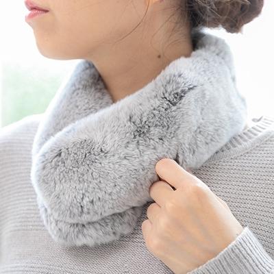 ふるさと納税 御坊市 選び抜かれた極上の肌触り　レッキスラビット　スノートップ染めチョーカー　グレー |  | 02