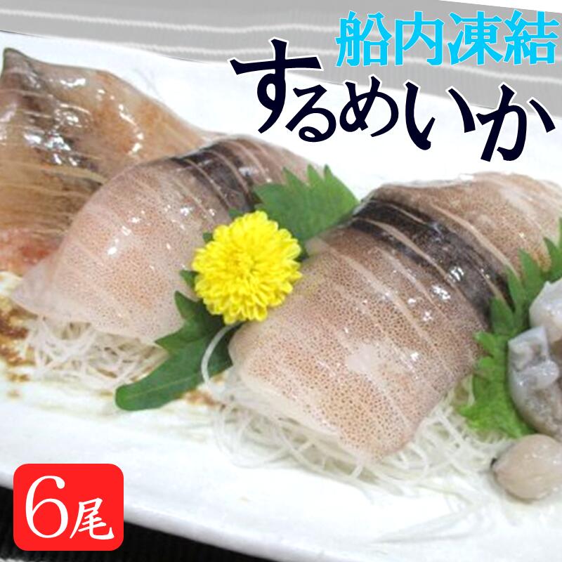 【ふるさと納税】イカに恋してる。 船内凍結 するめいか 3尾×2袋 (計6尾) セット 刺身 新潟 日本海 冷凍便 見附市