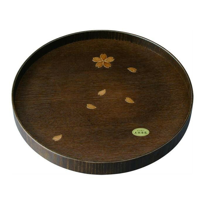 【ふるさと納税】木製丸盆 尺 30cm 桜 ［YG469］ | 工芸品 日用品 キッチン お盆 送料無料 おすすめ 人気