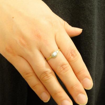 ふるさと納税 座間味村 kerama pearl ring (12.5号) / K18 |  | 03