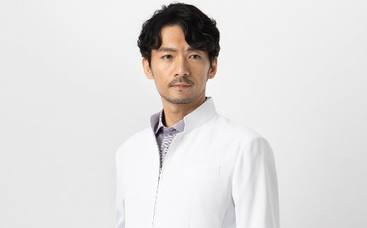 レピウスの白衣 【メンズ】 スタンドカラーZIP ショートコート [長袖] ストレッチ素材 / ネーム刺繍付き (サイズ：44サイズ)