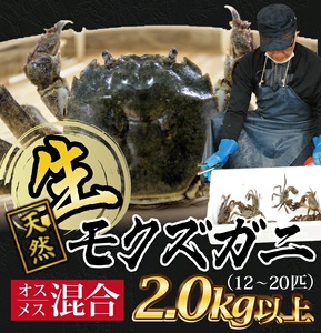 SB0771　生・天然モクズガニ　2kg以上(12～20匹入)