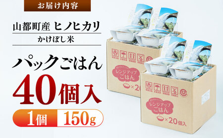 【数量限定】いちょうの畑 パックご飯 ヒノヒカリ 150ｇ×40パック 白米パックご飯 精米 ご飯 ごはん パックご飯 ヒノヒカリ 掛け干し米 かけほし米 お米 ひのひかり レトルトご飯 レトルトご飯