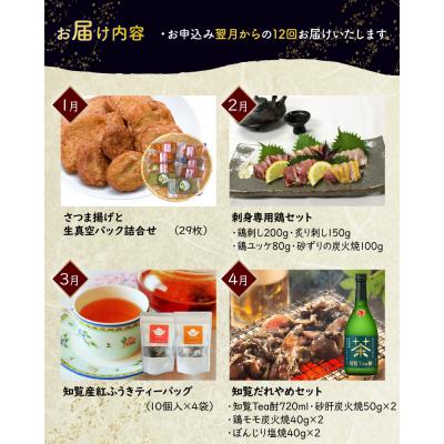 ふるさと納税 南九州市 【全12回】南九州市知覧うまいもん定期便 |  | 01