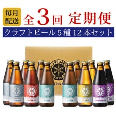 【毎月定期便】ノースアイランドビール5種12本セット全3回