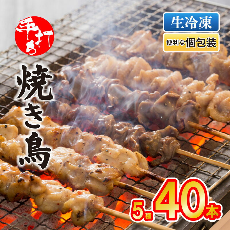 【ふるさと納税】 配達日指定可 焼き鳥 40本 もも 皮 せせり 砂肝 ぼんじり 5種盛 10本×4袋 小分け やきとり 焼鳥 鶏肉 とりにく とり 鳥 鶏 串 串焼き おつまみ あて BBQ 焼き鳥セット おいしい バーベキュー アウトドア 冷凍 サトウフーズ 新潟県 新発田市 satofoods005
