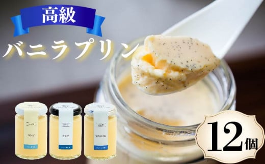 高級 バニラプリン 3種食べ比べ 12個 12種のソース付き 冷蔵 なめらかプリン 生クリーム やわらか 濃厚 なめらか バニラ 洋菓子 菓子 お菓子 おやつ 生菓子 ソース ラム 酒 ブランデー オレンジ チョコレート チョコ マンゴー 贈り物 ギフト ご褒美 お祝い プレゼント 贈答 6個 12個 18個 ぷりん プリン研究所 大阪府 松原市