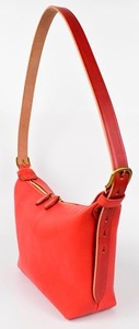 【minca】】栃木レザーのショルダーバッグ02M 斜めがけ コンパクトサイズ/Shoulder bag 02M/レッド　533