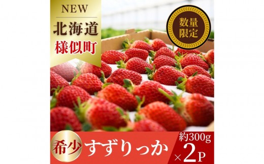 
                  初夏を告げる！北海道様似町産 すずりっか 600g（300g×2セット）【 いちご イチゴ 苺 ストロベリー ichigo itigo ICHIGO ITIGO strawberry STRAWBERRY すずりっか フルーツ 果物 夏いちご 冷蔵 国産 数量限定 くだもの デザート 特産品 名産品 家庭用 朝食 おやつ 新鮮 スイーツ ヨーグルト ジャム ケーキ 夏 ギフト 北海道 様似町 】
                