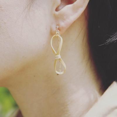 ふるさと納税 別府市 別府竹細工 イヤリング【たおやめ】ナチュラル |  | 01