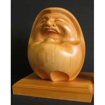 ふるさと納税 高山市 飛騨一位一刀彫　福だるま(大) f132