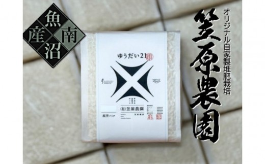 【令和８年産新米予約】南魚沼産 笠原農園米 ゆうだい２１　２合真空パック２０個【簡易包装】【2026年10月中旬より1ヶ月以内に順次発送】