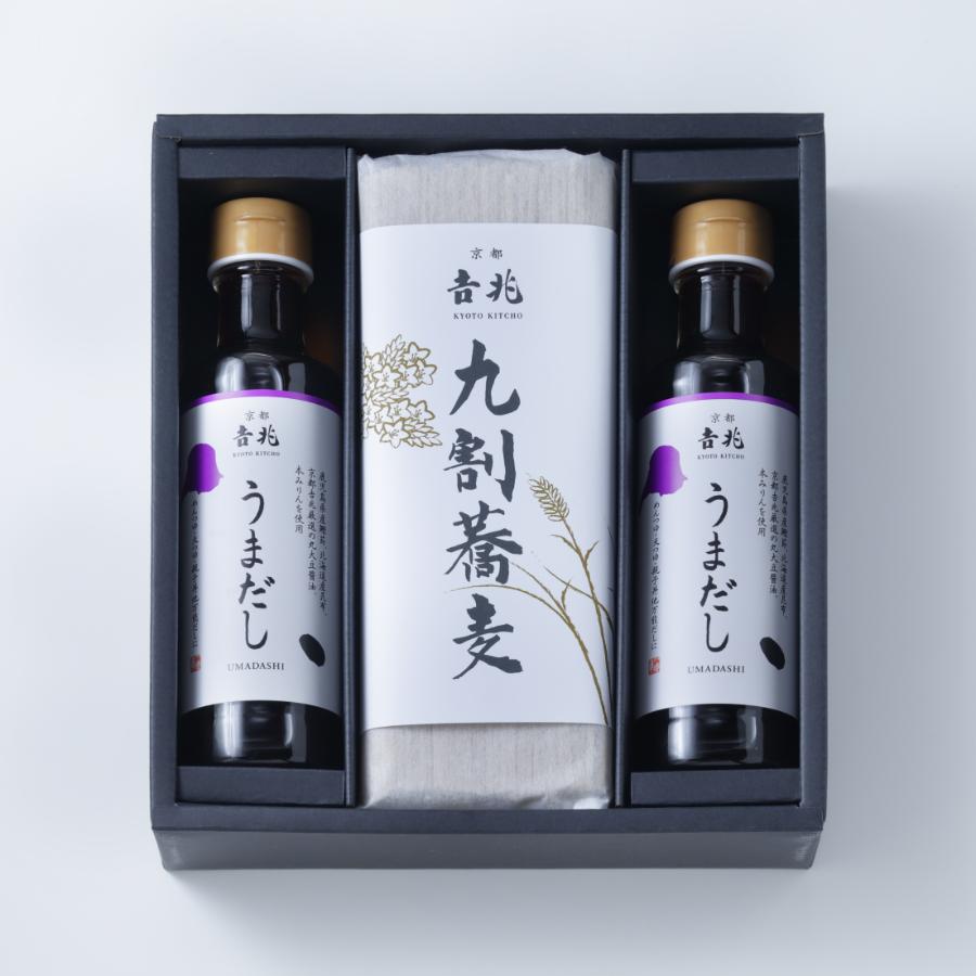 ＜京都吉兆＞「国産九割蕎麦・うまだし詰合せ」