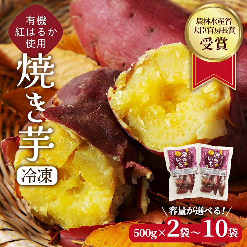 【ふるさと納税】焼き芋 1～5kg (500g小分け) 冷凍 有機 紅はるか オーガニック さつまいも 農林水産大臣官房長賞 受賞 京都府産 蜜芋 しっとり 甘い 無添加 スイーツ おやつ 離乳食に 日本さつまいもサミット受賞の芋を使用 やきいも