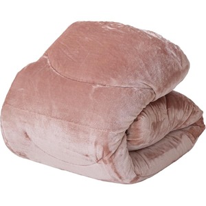 mofuton　ダブル（スモーキーピンク） _ mofuton ダブル スモーキーピンク 毛布 掛け布団 一体型 洗える 日本製 冬 吸湿 発熱 放湿 肌ざわり なめらか ポリエステル 高密度 マイク