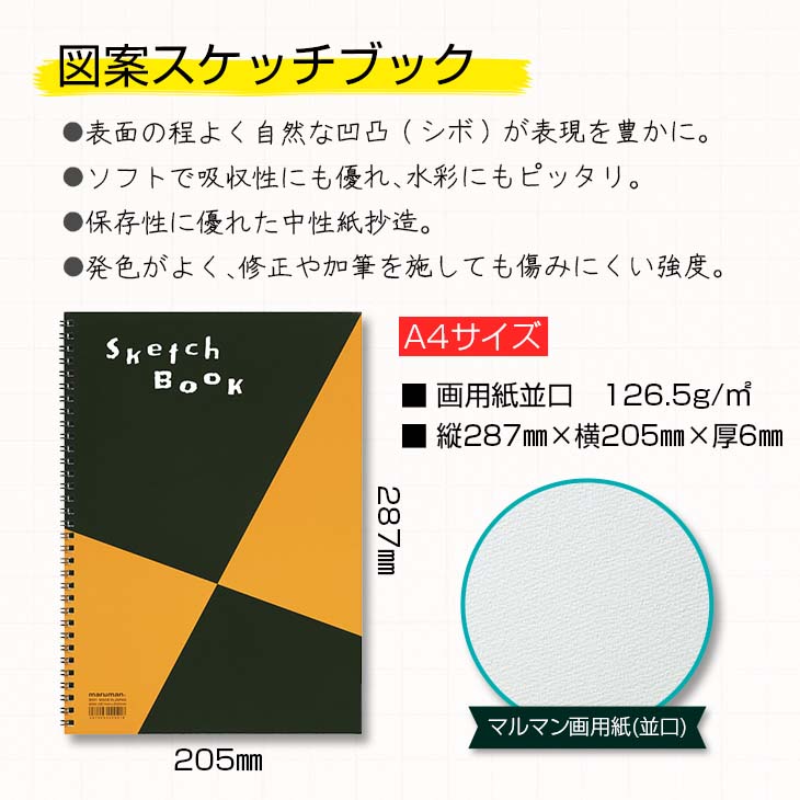 D89-24_マルマン スケッチブック ＆ スケッチパッド A4サイズ 2種 セット 合計15冊 雑貨 日用品 文房具 メモ帳 国産 文具 筆記用具 おすすめ ギフト プレゼント 日南市 送料無料_イ