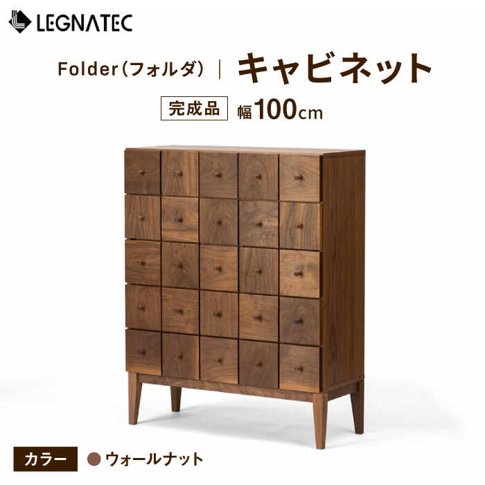 【ふるさと納税】【開梱・設置付】Folder（フォルダ）100キャビネット ウォールナット / 佐賀県 / レグナテック株式会社 [41AACK021]