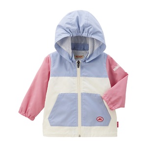 P108(90cm)ミキハウス ウインドブレーカー(サーモンピンク) 90cm【mikihouse ウインドブレーカー アウター ジャケット 子供服 こども キッズ 男の子 女の子 UVカット ピンク ブラウン 赤 紺 ブランド 大阪府 八尾】