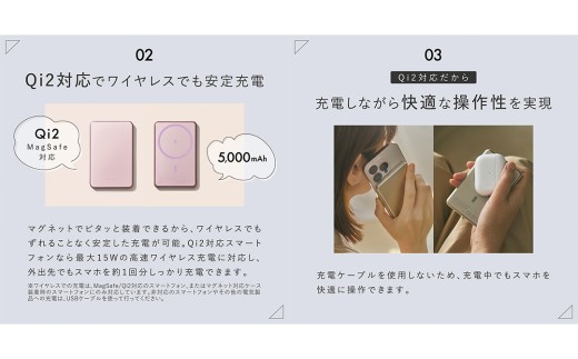 LINKA グロウチャージ（ルミゴールド） 薄型モバイルバッテリー モバイルバッテリー USBケーブル マグネット式ワイヤレス充電対応 ワイヤレス充電対応 充電 5000mAh 最大20W 急速充電 