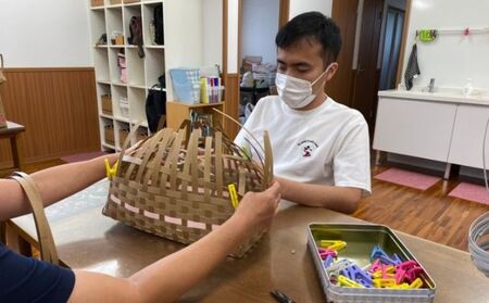 カゴ エコ クラフトテープ ハンドメイド 収納 5点セット