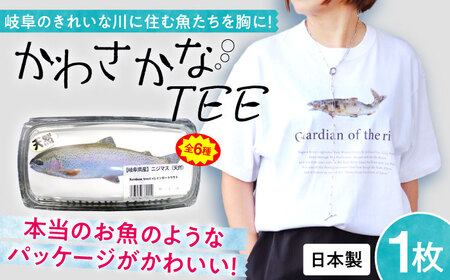 魚好きの人へ！日本製 かわさかなTEE Tシャツ ユニセックス メンズ レディース アウトドア 半袖 川魚 さかな 岐阜市 / スポット[ANGD002]